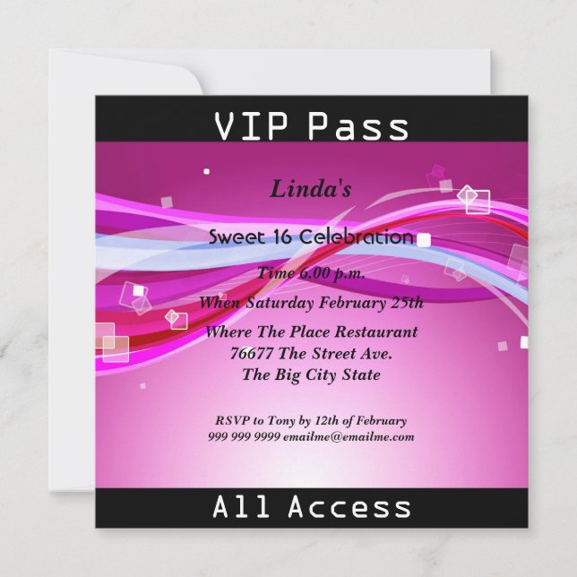 Invitation Sweet 16 Anniversaire de fête Green Disco 2 (Devant)