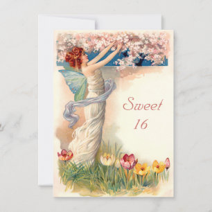 Invitation Sweet 16 Fée Vintage