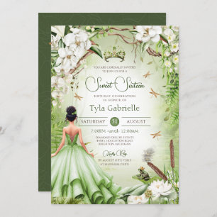 Invitation Sweet 16 La Grenouille Prince Fairytale Princesse