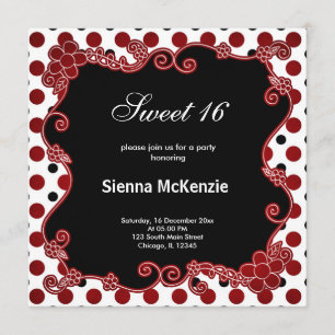 Invitation Sweet 16 Lady Bug