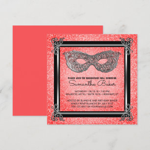 Invitation Sweet 16 Masquerade Party   Anniversaire seize ans