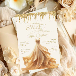 Invitation Sweet 16 Parties scintillant Or   Sweet sixteen