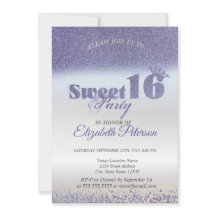 Sweet 16 Parties scintillant violet Bokeh Ombre, P
