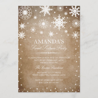 Invitation Sweet 16 Winter Wonderland