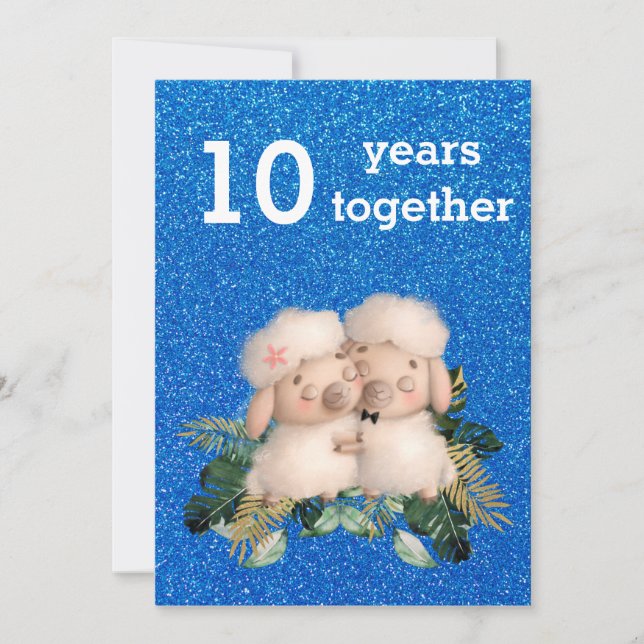 Invitation sweet and loving design anniversary phrase  (Devant)