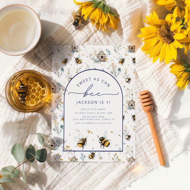 Invitation Sweet as Can Bee 1er anniversaire (Créateur téléchargé)