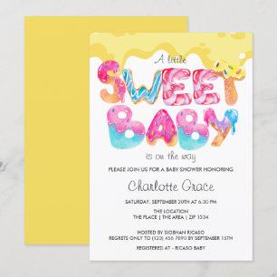 Invitation Sweet Baby est sur le chemin (unisex jaune)