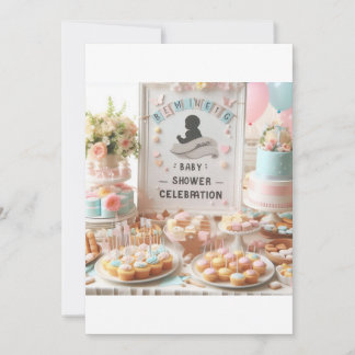 Invitation "Sweet Beginnings : A Baby shower Celebration"