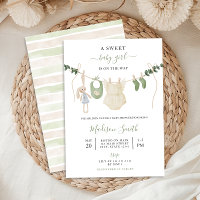 Sweet Boho Neutral Clothesline Baby shower fille
