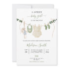 Sweet Boho Neutral Clothesline Baby shower fille