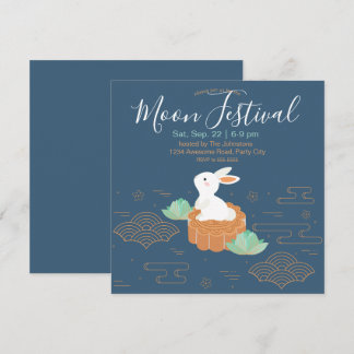 Invitation Sweet Bunny sur Mooncake Festival à la mi-automne