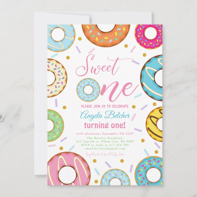 Invitation Sweet Candy Celebration Sweet Un Anniversaire (Devant)