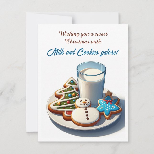 Invitation Sweet Christmas Card - Wishing You a Holiday Fille (Devant)