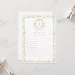 Invitation Sweet Crest Jeu de Baby Shower "Crache le thé" p