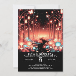 Invitation Sweet Editable Woodland Digital Anniversaire
