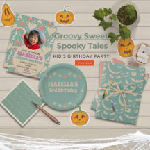 Sweet Éffrayant Tales Halloween Anniversaire Invit