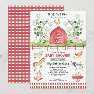 Invitation Sweet Farm Animals Baby shower Barnyard