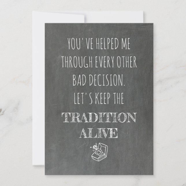 Invitation Sweet Funny Bridesmaid / Maid of Honor Proposition (Devant)
