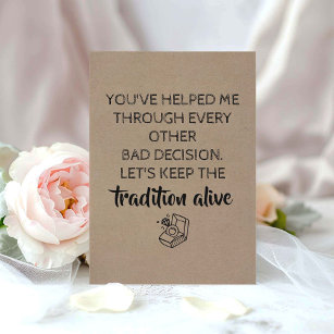 Invitation Sweet Funny Bridesmaid / Maid of Honor Proposition