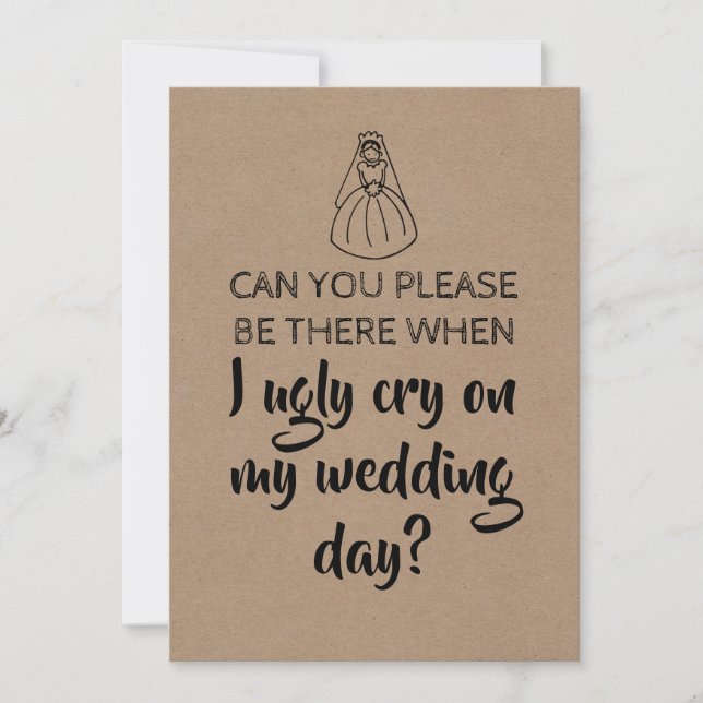 Invitation Sweet Funny Bridesmaid / Maid of Honor Proposition (Devant)