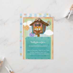 Invitation Sweet Home -Joli Thème Striped & Polka Dot