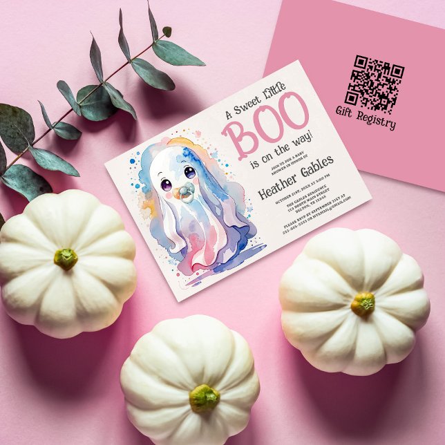Invitation Sweet Little Boo Halloween Baby shower fantôme (Créateur téléchargé)