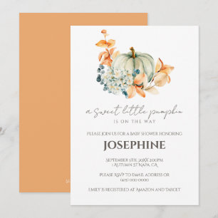 Invitation Sweet Little Citrouille Automne Baby shower Invita