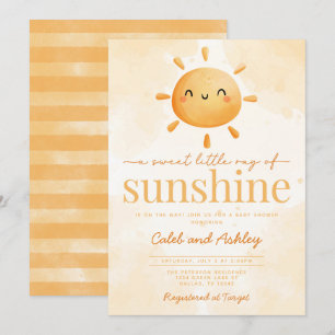 Invitation Sweet Little Ray of Sunshine Baby shower solaire