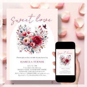 Invitation Sweet Love Valentine Fête des mariées