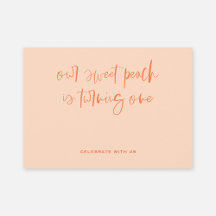 Sweet Peach Minimalist Girl Premier anniversaire