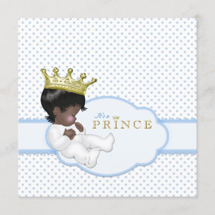 Invitation Sweet Prince Baby shower ethnique