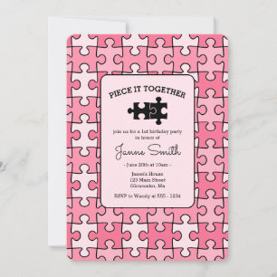 Invitation Sweet Rose Black Pièce It Ensemble Puzzle Annivers