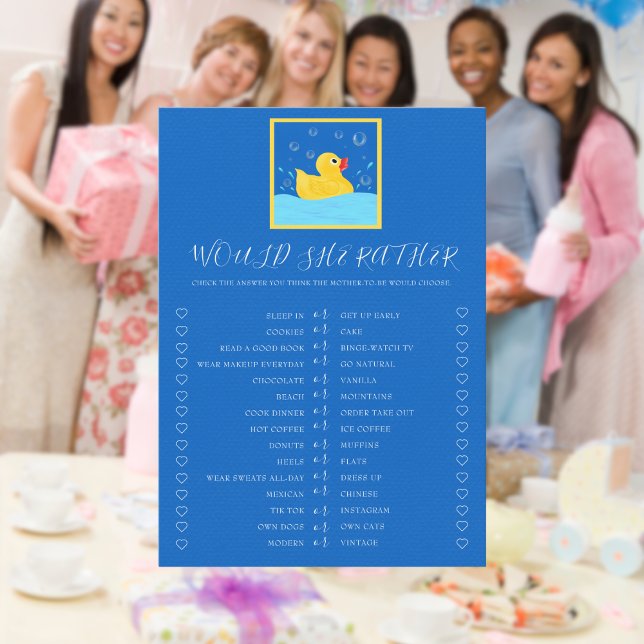 Invitation Sweet Rubber Ducky Bubbles Voudrait-Elle Plutôt Jo (Créateur téléchargé)