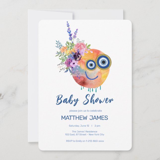 Invitation Sweet Save the Planet Baby shower (Devant)
