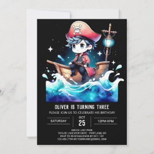 Invitation Sweet Ship Pirate Anniversaire