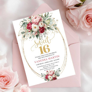 Invitation Sweet Sixteen au Blush Rouge Intemporel