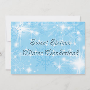 Invitation Sweet Sixteen Bleue Merveilleux Monde H