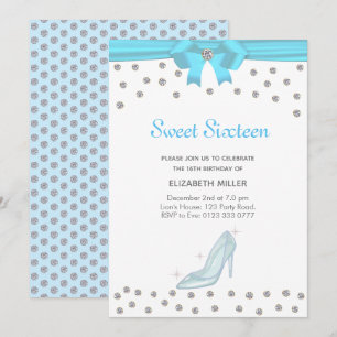 Invitation Sweet sixteen de diamants de Parties scintillant c