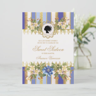 Invitation Sweet sixteen de l'ère de la régence bl