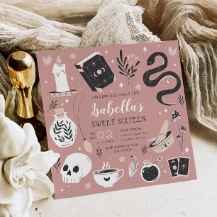 Invitation Sweet sixteen de voyant Myssel Crystal Fortune