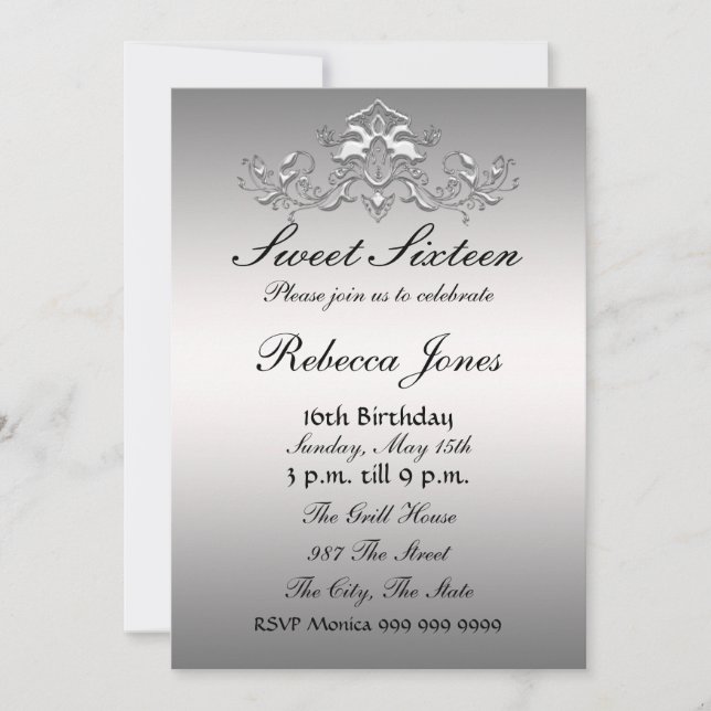 Invitation Sweet sixteen d'invitation 16 (Devant)