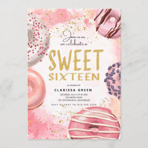 Invitation Sweet sixteen Donut