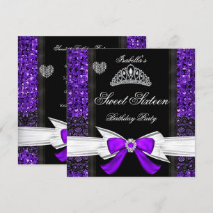 Invitation Sweet sixteen doux 16 Partie Parties scintillant v