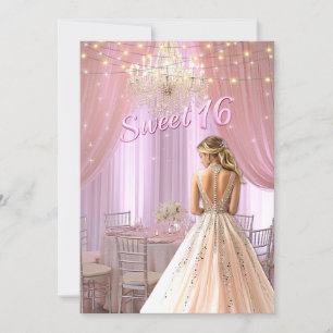 Invitation Sweet sixteen Fête Éclairage