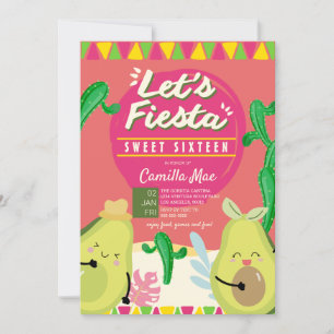 Invitation Sweet sixteen Fiesta