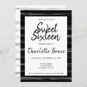 Invitation Sweet sixteen Moderne Simple fête d'anniversaire