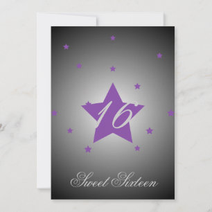 Invitation Sweet sixteen-Personnaliser étoile céleste