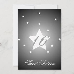 Invitation Sweet sixteen-Personnaliser étoile céleste