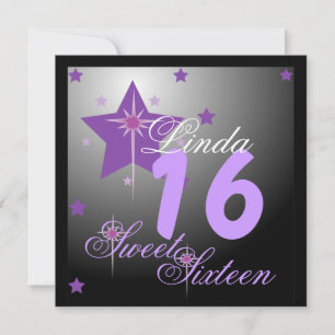 Invitation Sweet sixteen pétillant-Personnaliser
