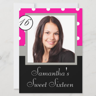 Invitation Sweet sixteen rose